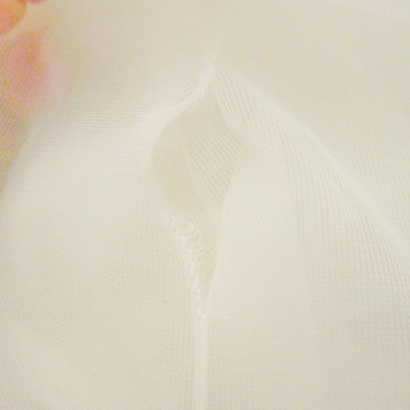 Vintage Val Mode Women's Negligee Peignoir Robe White Lace Bodice w/Tie Close, M - Picture 14 of 14